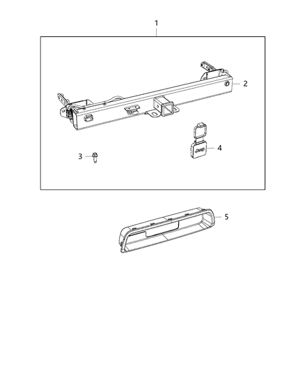 2015 Jeep Renegade Hitch-Trailer Diagram for 68255643AA