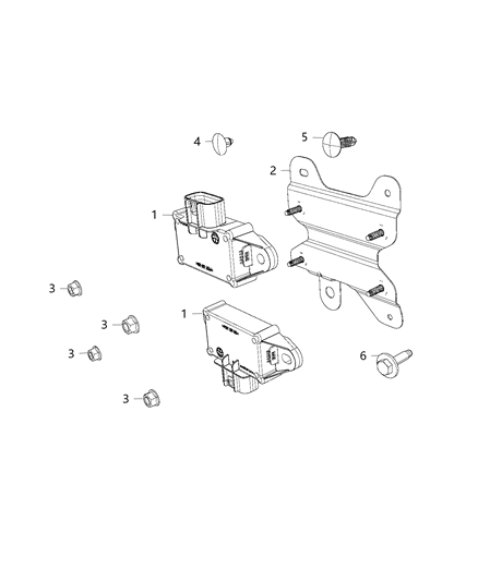 2019 Dodge Challenger BRAKET-Module Diagram for 68316470AB