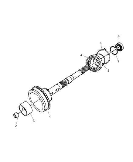 1998 Dodge Ram Wagon Output Shaft Diagram