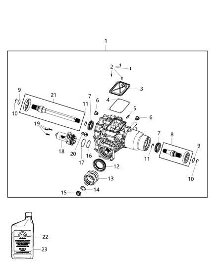 2017 Jeep Cherokee Snap Ring Diagram for 68227782AB