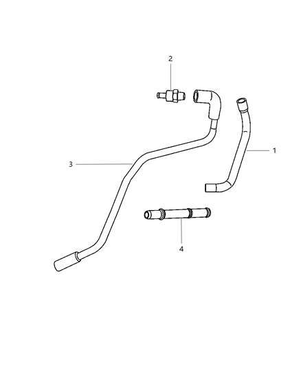 2004 Chrysler Sebring Crankcase Ventilation & Vapor Harness Diagram 1