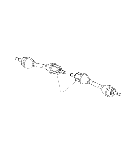 2018 Jeep Compass Axle Half Shaft Diagram for 68290567AA