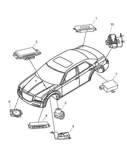 2006 Dodge Magnum Modules, Located In Exterior Areas Of Vehicle Diagram