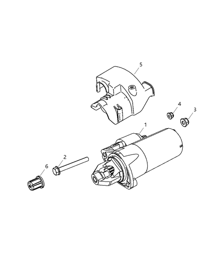 2009 Dodge Sprinter 3500 Cover-Starter Diagram for 68012494AA