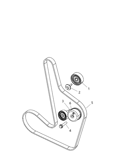 2007 Chrysler Sebring Pulley & Related Parts Diagram 3