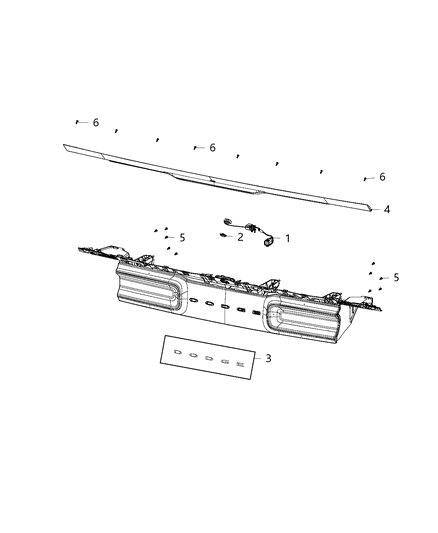 2017 Dodge Challenger Parts, Center Lamp Service Diagram