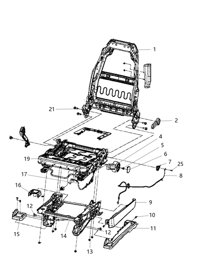 2014 Jeep Wrangler Shield-Seat Diagram for 1VF64DX9AA