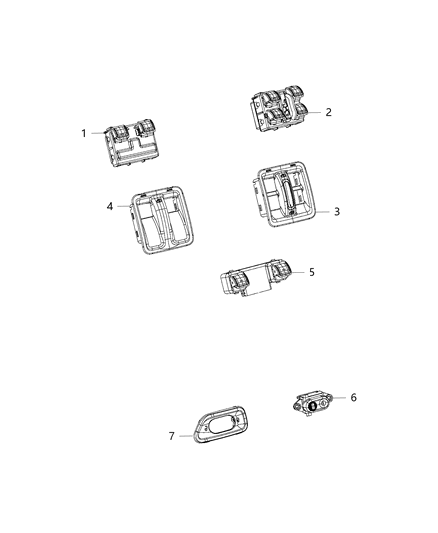 2018 Jeep Wrangler Switch-Door Lock Diagram for 68078910AA