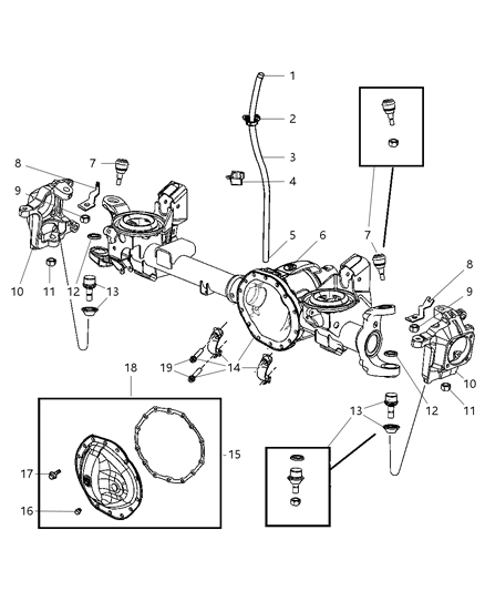 2007 Dodge Ram 2500 Housing-Axle Diagram for 68029449AA