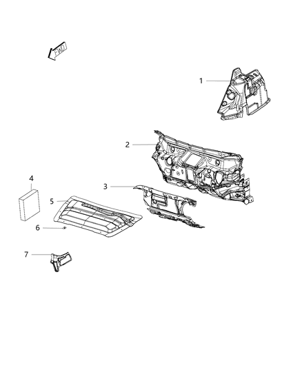 2020 Jeep Cherokee Side Panel Diagram for 68141664AB