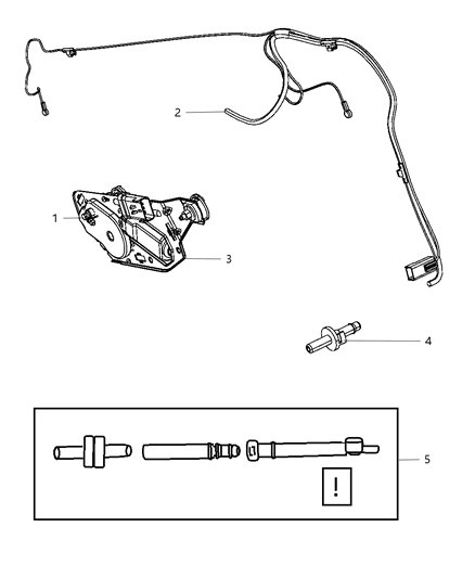 2009 Jeep Wrangler Connector-Washer Hose Diagram for 68060716AA