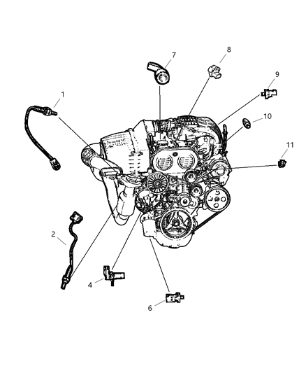 2002 Jeep Liberty Sensor - Engine Diagram