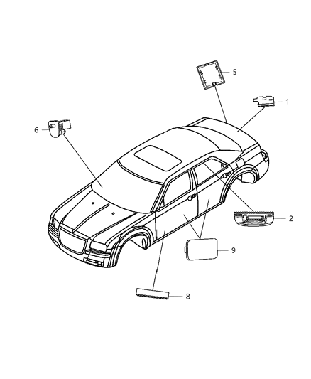 2008 Chrysler 300 Lamps Interior Diagram