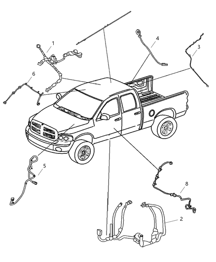 2009 Dodge Ram 1500 Wiring-Body Diagram for 68031929AH