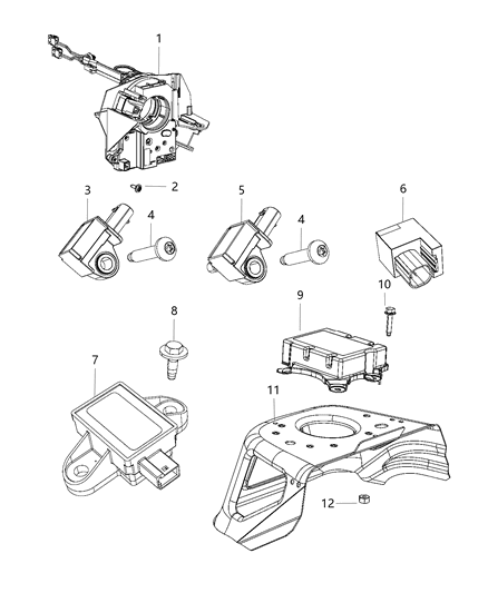 2020 Dodge Grand Caravan CLKSPRING-Steering ANGLE/CLOCKSPRING Diagram for 68459489AA