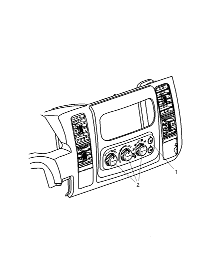 2005 Dodge Dakota Control-Air Conditioning Diagram for 55056394AA