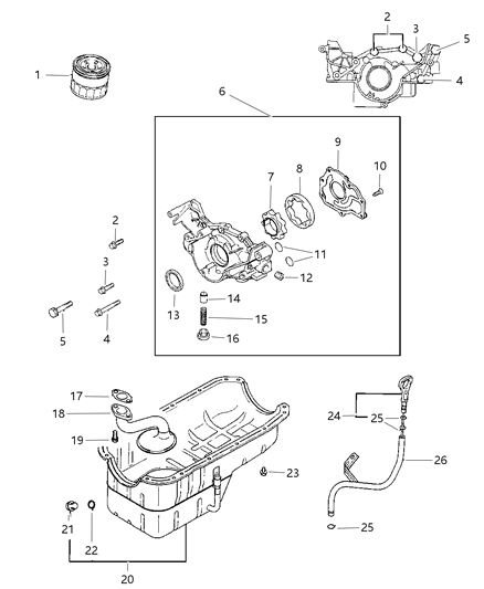 1997 Chrysler Cirrus Engine Oiling Diagram 3