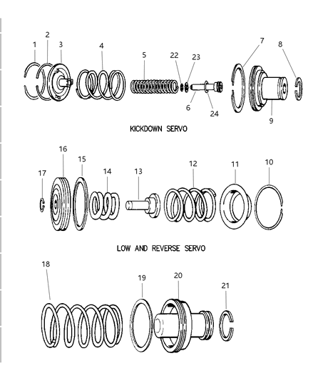 2000 Dodge Dakota Valve Body Servos Diagram 2