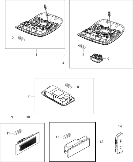 2015 Jeep Renegade Lamp-Dome Diagram for 5VY31MS7AA