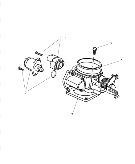 1999 Jeep Grand Cherokee Throttle Body Diagram for 53032023AC