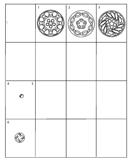 1999 Dodge Neon Wheel Cover Diagram for 4656825AB