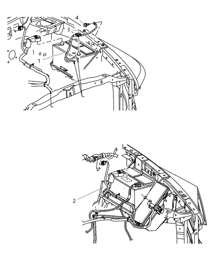 2008 Dodge Ram 1500 Battery Negative Wiring Diagram for 56051878AC