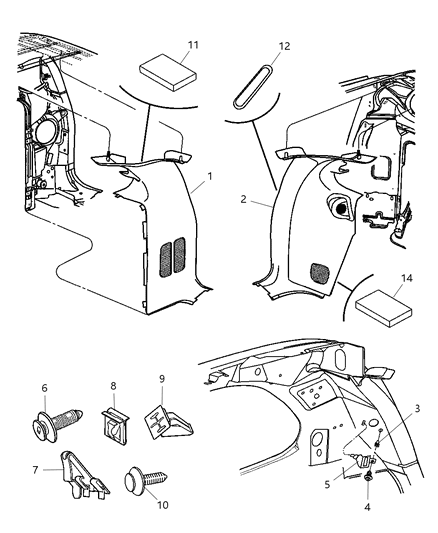 2006 Chrysler Town & Country D Pillar Diagram