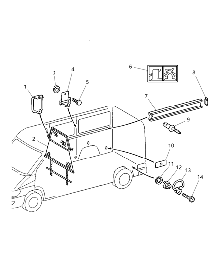 2005 Dodge Sprinter 2500 Retainer Diagram for 5121437AA