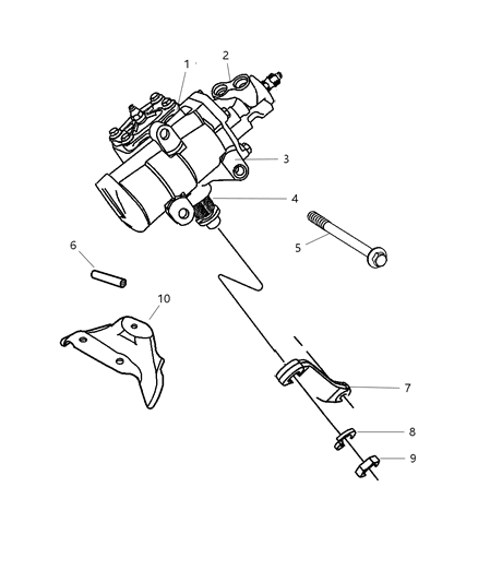 2007 Dodge Ram 3500 Cab Chassis Gear - Power Steering & Parts Diagram