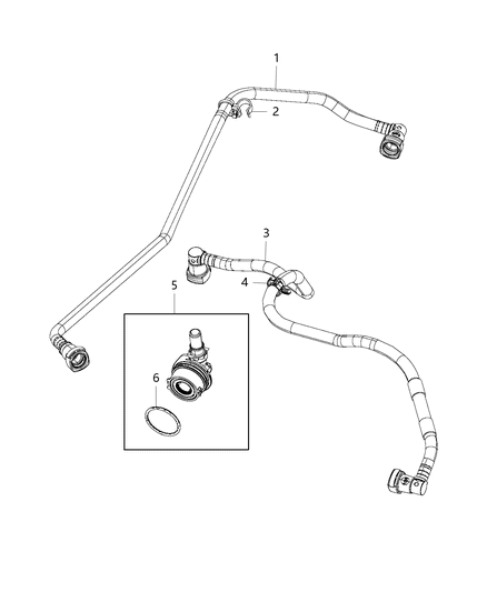 2018 Jeep Wrangler Hose-Make Up Air Diagram for 68257031AB