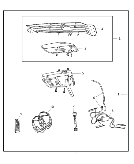 2005 Dodge Ram 1500 Media System Diagram for 82206419