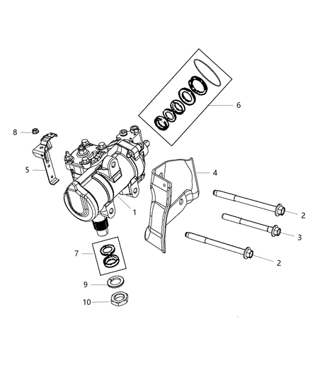 2012 Ram 2500 Power Steering Gear Diagram for 52122316AG