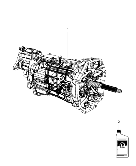 2009 Dodge Challenger Transmission / Transaxle Assembly Diagram