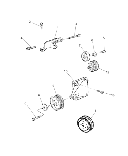 1998 Jeep Cherokee Drive Pulleys Diagram 4