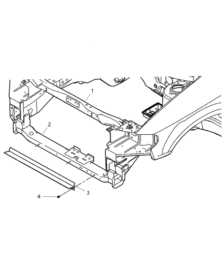 2005 Chrysler Town & Country Radiator Support Diagram