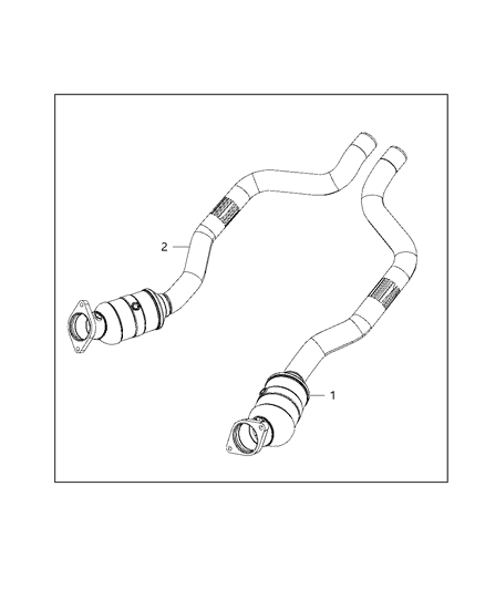 2019 Dodge Charger Pipe And Converter Kit Diagram