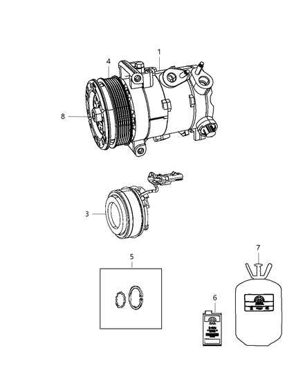 2014 Dodge Avenger A/C Compressor Diagram