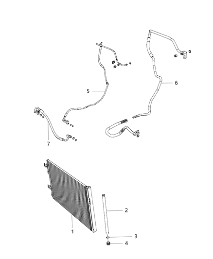 2018 Ram ProMaster 2500 A/C Plumbing Diagram 1