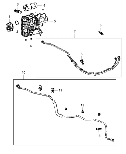 2013 Dodge Dart Vacuum Canister/Leak Detection Pump Diagram