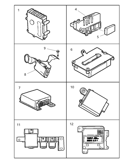 2000 Chrysler Sebring Modules - Electronic Diagram