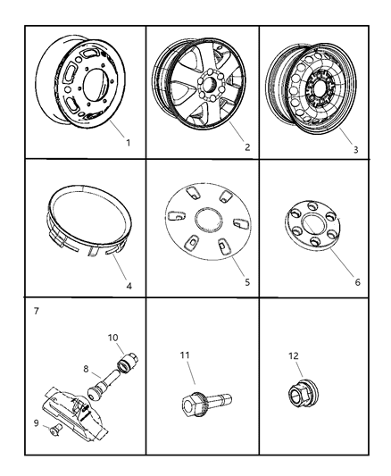 2008 Dodge Sprinter 2500 Label-Tire Pressure Diagram for 68013454AA