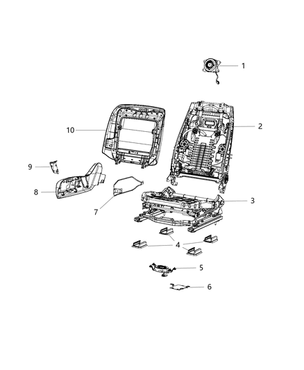 2018 Chrysler 300 Shield-Seat ADJUSTER Diagram for 1UZ62LC5AA