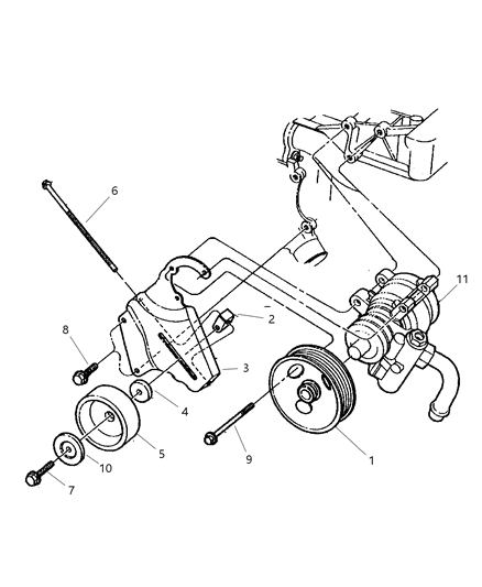 1999 Jeep Cherokee Pump & Mounting Diagram 2