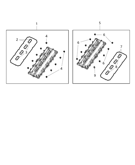 2018 Ram 3500 Pickup Cylinder Head & Cover & Rocker Housing Diagram 3