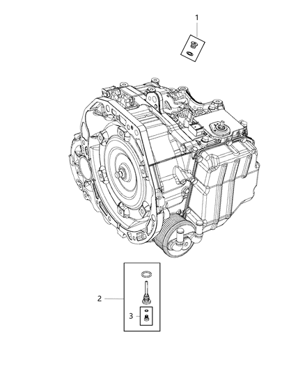 2019 Jeep Compass Oil Filler & Drain Plugs Diagram