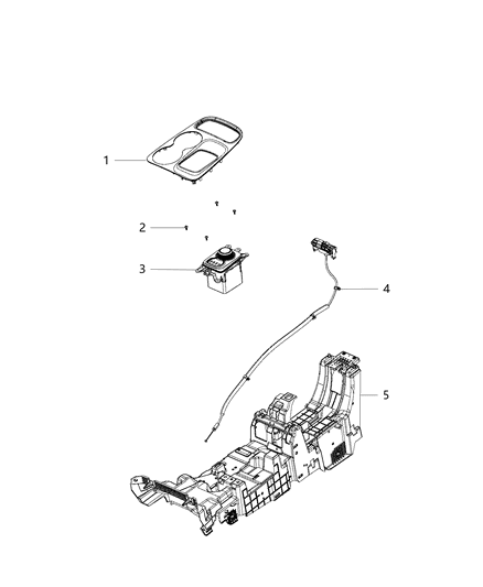 2015 Dodge Durango Gearshift Controls Diagram 1