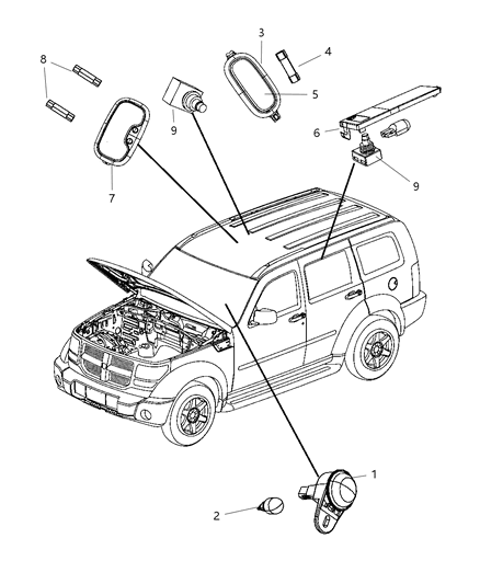 2009 Jeep Liberty Lamps Interior Diagram