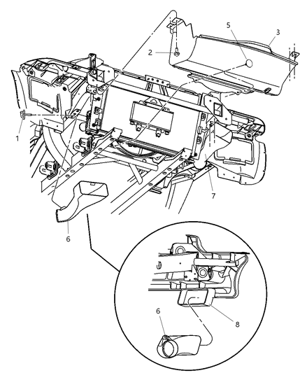 2004 Dodge Viper BAFFLE-Radiator Air Diagram for 5290668AB