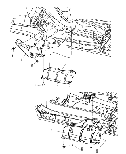 2005 Chrysler Pacifica Heat Shields Diagram