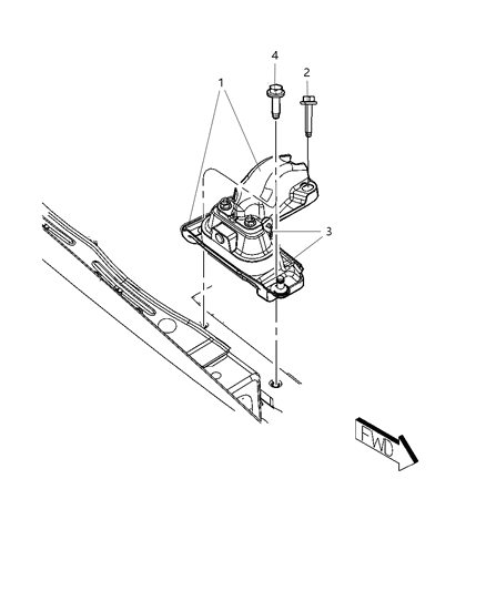 2008 Chrysler Town & Country Engine Mounting Diagram 12